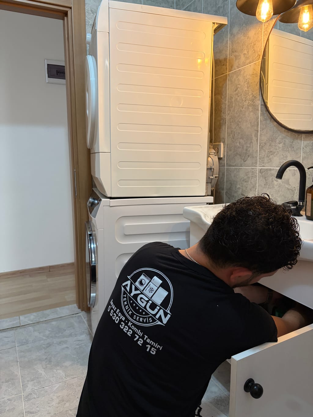 Su almayan çamaşır makinesine yerinde müdahale